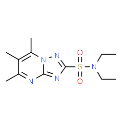 ChemSpider 2D Image | N,N-Diethyl-5,6,7-trimethyl[1,2,4]triazolo[1,5-a]pyrimidine-2-sulfonamide | C12H19N5O2S