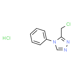 ChemSpider 2D Image | 3-(chloromethyl)-4-phenyl-4H-1,2,4-triazole hydrochloride | C9H9Cl2N3