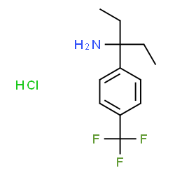 ChemSpider 2D Image | 3-[4-(Trifluoromethyl)phenyl]-3-pentanamine hydrochloride (1:1) | C12H17ClF3N