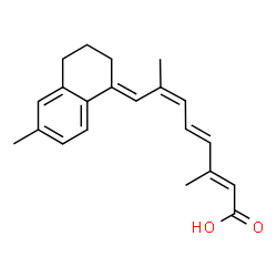 ChemSpider 2D Image | (2E,4E,6Z,8E)-3,7-Dimethyl-8-(6-methyl-3,4-dihydro-1(2H)-naphthalenylidene)-2,4,6-octatrienoic acid | C21H24O2