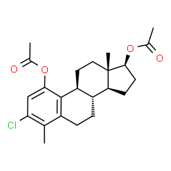ChemSpider 2D Image | 1,17.beta.-Diacetoxy-3-chloro-4-methylestra-1,3,5(10)-triene | C23H29ClO4