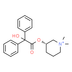 ChemSpider 2D Image | (3S)-3-[2-Hydroxy(diphenyl)acetoxy]-1,1-dimethylpiperidinium | C21H26NO3