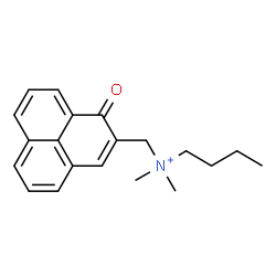ChemSpider 2D Image | N,N-Dimethyl-N-[(1-oxo-1H-phenalen-2-yl)methyl]-1-butanaminium | C20H24NO