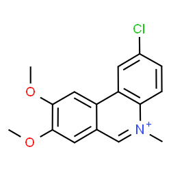 ChemSpider 2D Image | 2-Chloro-8,9-dimethoxy-5-methylphenanthridinium | C16H15ClNO2