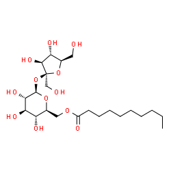 ChemSpider 2D Image | beta-D-Fructofuranosyl 6-O-decanoyl-beta-L-glucopyranoside | C22H40O12