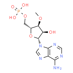 ChemSpider 2D Image | 3'-O-Methyladenosine 5'-(dihydrogen phosphate) | C11H16N5O7P