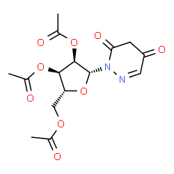 ChemSpider 2D Image | 2-(2,3,5-Tri-O-acetyl-beta-D-ribofuranosyl)-3,5(2H,4H)-pyridazinedione | C15H18N2O9