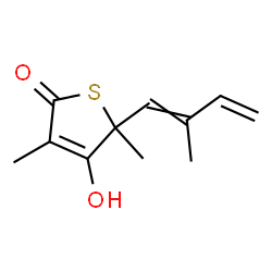 ChemSpider 2D Image | 4-Hydroxy-3,5-dimethyl-5-(2-methyl-1,3-butadien-1-yl)-2(5H)-thiophenone | C11H14O2S