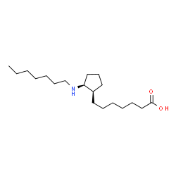 ChemSpider 2D Image | 7-[(1R,2S)-2-(Heptylamino)cyclopentyl]heptanoic acid | C19H37NO2