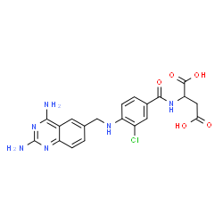ChemSpider 2D Image | N-(3-Chloro-4-{[(2,4-diamino-6-quinazolinyl)methyl]amino}benzoyl)aspartic acid | C20H19ClN6O5