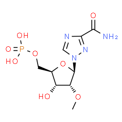 ChemSpider 2D Image | 1-(2-O-Methyl-5-O-phosphono-beta-D-ribofuranosyl)-1H-1,2,4-triazole-3-carboxamide | C9H15N4O8P