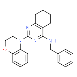 ChemSpider 2D Image | 2-(2H-Benzo[b][1,4]oxazin-4(3H)-yl)-N-benzyl-5,6,7,8-tetrahydroquinazolin-4-amine | C23H24N4O