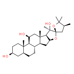 ChemSpider 2D Image | (3beta,5alpha,11beta,22R,24S)-24-Methyl-22,25-epoxyfurostan-3,11,20-triol | C28H46O5