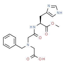 ChemSpider 2D Image | Methyl N-benzyl-N-(carboxymethyl)glycyl-L-histidinate | C18H22N4O5