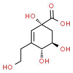 ChemSpider 2D Image | (1r,4r,5r)-1,4,5-Trihydroxy-3-(2-Hydroxy)ethylcyclohex-2-Ene-1-Carboxylic Acid | C9H14O6