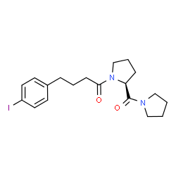 ChemSpider 2D Image | 4-(4-Iodophenyl)-1-[(2S)-2-(1-pyrrolidinylcarbonyl)-1-pyrrolidinyl]-1-butanone | C19H25IN2O2