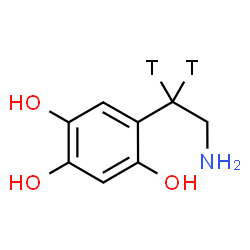 ChemSpider 2D Image | 5-[2-Amino(1,1-~3~H_2_)ethyl]-1,2,4-benzenetriol | C8H9T2NO3