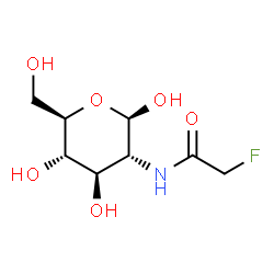 ChemSpider 2D Image | 2-Deoxy-2-[(fluoroacetyl)amino]-beta-D-glucopyranose | C8H14FNO6