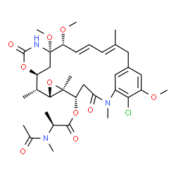 ChemSpider 2D Image | (3beta,4beta,5beta,6beta,7beta,9beta,10beta,11E,13E)-O~9~-Methylmaytansine | C35H48ClN3O10