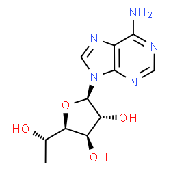 ChemSpider 2D Image | 9-(6-Deoxy-alpha-L-idofuranosyl)-9H-purin-6-amine | C11H15N5O4