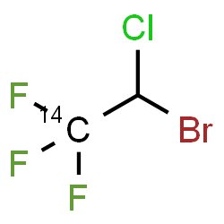 ChemSpider 2D Image | 2-Bromo-2-chloro-1,1,1-trifluoro(1-~14~C)ethane | C14CHBrClF3