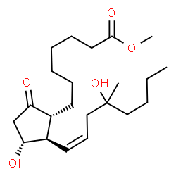 ChemSpider 2D Image | Methyl (11alpha,13Z)-11,16-dihydroxy-16-methyl-9-oxoprost-13-en-1-oate | C22H38O5