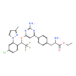 ChemSpider 2D Image | Telotristat ethyl | C27H26ClF3N6O3