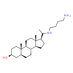 ChemSpider 2D Image | (3beta,5alpha)-20-[(4-Aminobutyl)amino]pregnan-3-ol | C25H46N2O