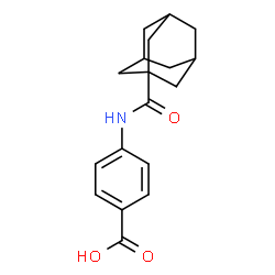 ChemSpider 2D Image | 4-[(1-adamantylcarbonyl)amino]benzoic acid | C18H21NO3
