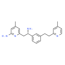 ChemSpider 2D Image | (S)-6-(2-Amino-2-(3-(2-(4-Methylpyridin-2-Yl)ethyl)phenyl)ethyl)-4-Methylpyridin-2-Amine | C22H26N4