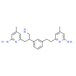 ChemSpider 2D Image | 6-(3-Amino-2-{3-[2-(6-amino-4-methyl-2-pyridinyl)ethyl]phenyl}propyl)-4-methyl-2-pyridinamine | C23H29N5