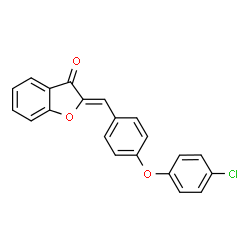 ChemSpider 2D Image | (2Z)-2-[4-(4-Chlorophenoxy)benzylidene]-1-benzofuran-3(2H)-one | C21H13ClO3