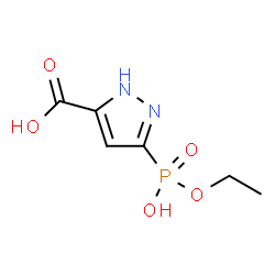 ChemSpider 2D Image | 3-[Ethoxy(hydroxy)phosphoryl]-1H-pyrazole-5-carboxylic acid | C6H9N2O5P