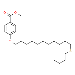 ChemSpider 2D Image | Methyl 4-{[11-(butylsulfanyl)undecyl]oxy}benzoate | C23H38O3S
