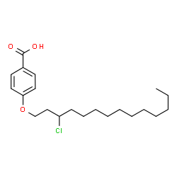 ChemSpider 2D Image | 4-[(3-Chlorotetradecyl)oxy]benzoic acid | C21H33ClO3