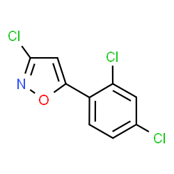 ChemSpider 2D Image | 3-Chloro-5-(2,4-dichlorophenyl)-1,2-oxazole | C9H4Cl3NO