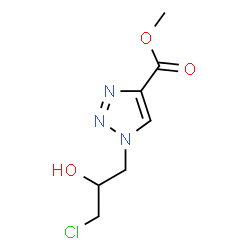 ChemSpider 2D Image | Methyl 1-(3-chloro-2-hydroxypropyl)-1H-1,2,3-triazole-4-carboxylate | C7H10ClN3O3