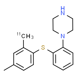 ChemSpider 2D Image | 1-(2-{[4-Methyl-2-(~11~C)methylphenyl]sulfanyl}phenyl)piperazine | C1711CH22N2S