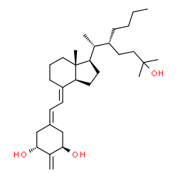 ChemSpider 2D Image | (1R,3R,7E,17beta)-17-[(2R,3R)-3-Butyl-6-hydroxy-6-methyl-2-heptanyl]-2-methylene-9,10-secoestra-5,7-diene-1,3-diol | C31H52O3