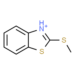 ChemSpider 2D Image | 2-(Methylsulfanyl)-1,3-benzothiazol-3-ium | C8H8NS2