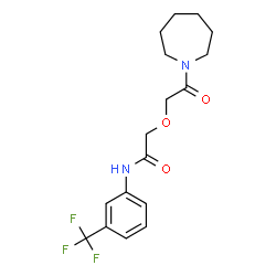 ChemSpider 2D Image | 2-[2-(1-Azepanyl)-2-oxoethoxy]-N-[3-(trifluoromethyl)phenyl]acetamide | C17H21F3N2O3