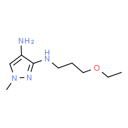 ChemSpider 2D Image | N~3~-(3-ethoxypropyl)-1-methyl-1H-pyrazole-3,4-diamine | C9H18N4O