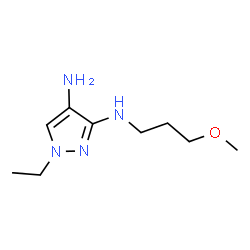 ChemSpider 2D Image | 1-ethyl-N~3~-(3-methoxypropyl)-1H-pyrazole-3,4-diamine | C9H18N4O