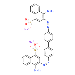 ChemSpider 2D Image | Disodium 4-amino-3-[(Z)-{4'-[(1-amino-4-sulfonato-2-naphthyl)diazenyl]-4-biphenylyl}diazenyl]-1-naphthalenesulfonate | C32H22N6Na2O6S2