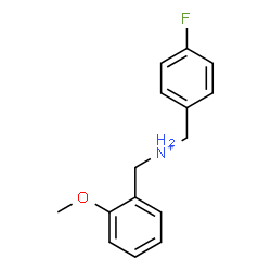 ChemSpider 2D Image | (4-Fluorophenyl)-N-(2-methoxybenzyl)methanaminium | C15H17FNO