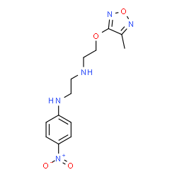ChemSpider 2D Image | N-{2-[(4-Methyl-1,2,5-oxadiazol-3-yl)oxy]ethyl}-N'-(4-nitrophenyl)-1,2-ethanediamine | C13H17N5O4