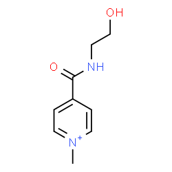 ChemSpider 2D Image | 4-[(2-Hydroxyethyl)carbamoyl]-1-methylpyridinium | C9H13N2O2