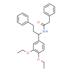 ChemSpider 2D Image | N-[1-(3,4-Diethoxyphenyl)-3-phenylpropyl]-2-phenylacetamide | C27H31NO3
