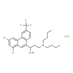 ChemSpider 2D Image | HALOFANTRINE HYDROCHLORIDE | C26H31Cl3F3NO