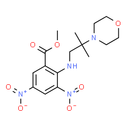 ChemSpider 2D Image | Methyl 2-{[2-methyl-2-(4-morpholinyl)propyl]amino}-3,5-dinitrobenzoate | C16H22N4O7